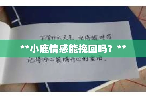 **小鹿情感能挽回吗？**