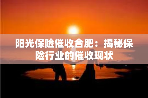 阳光保险催收合肥：揭秘保险行业的催收现状