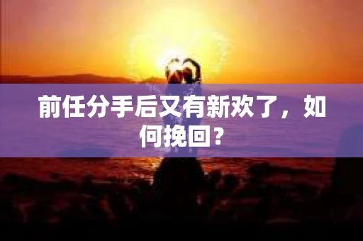 前任分手后又有新欢了，如何挽回？