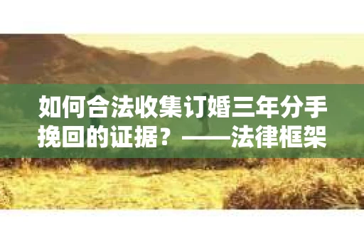 如何合法收集订婚三年分手挽回的证据？——法律框架下的有效证据收集方案