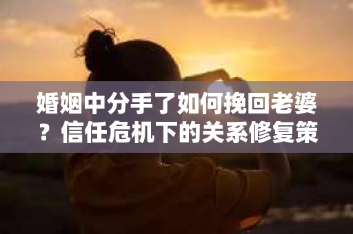 婚姻中分手了如何挽回老婆？信任危机下的关系修复策略